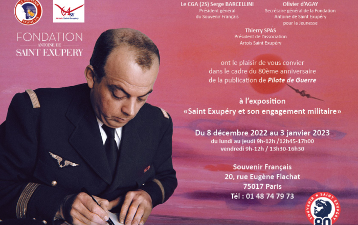 Exhibition “Saint Exupéry and his military commitment” at the headquarters of the Souvenir Français